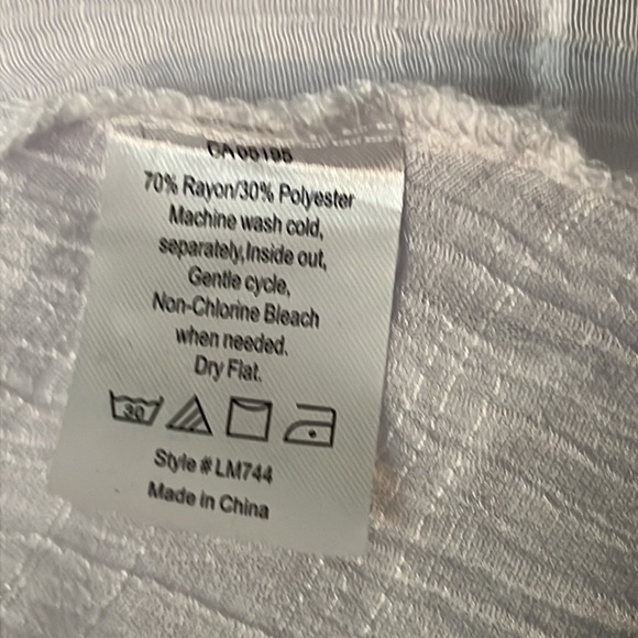 Picadilly Canada Womens Lightweight Summer White Shirt Navy Pant Set Size L - Picture 11 of 12